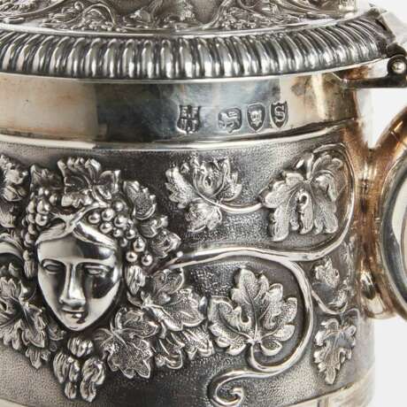 Silver wine jug with glass. Horace Woodward & Hugh Taylor, London 1893. - Foto 7