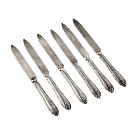 Set of 6 silver fruit knives. - Foto 2