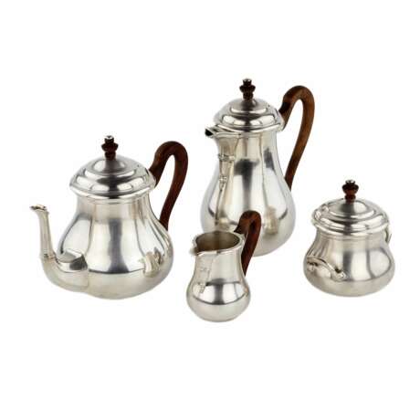 French tea and coffee service in silver plated metal. Paris. Puiforcat. - Foto 2
