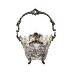 Austrian, silver bowl for sweets from 1867-1872, in the neo-Rococo style.