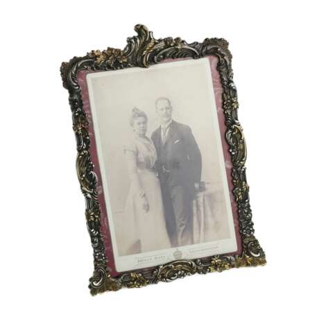 Silver photo frame in neo-baroque style. 20th century. - photo 2