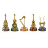 Набор итальянских, серебряных миниатюр из десяти струнных инструментов эпохи Возрождения. - фото 7
