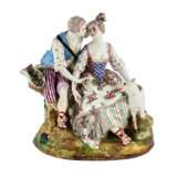 Composition en porcelaine de Meissen Couple amoureux - photo 1