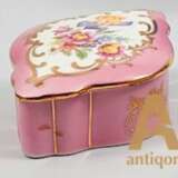 Diamond-shaped porcelain box. Limoges - Foto 2