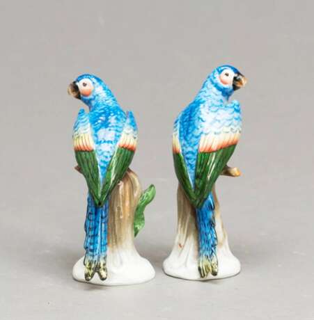 Porcelain couple Parrots. Sitzendorf. - Foto 2