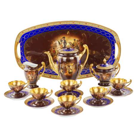 Coffee service in the Empire style with scenes from the life of Napoleon. Friedrich Simon Carlsbad - Foto 1