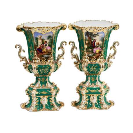Pair of Vases Gallant age - Foto 1