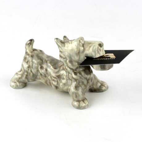 Faience figurine "Scotch Terrier". Factory Kuznetsov. Russia - photo 1