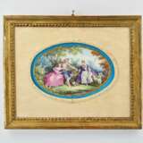 French porcelain oval panel in Sevres style - photo 1