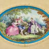French porcelain oval panel in Sevres style - photo 2
