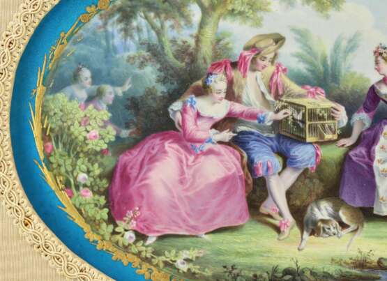 French porcelain oval panel in Sevres style - photo 5