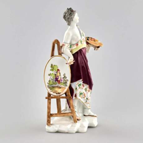 Figurine en porcelaine Allegorie de la Peinture. Porcelaine XIXème. - photo 2