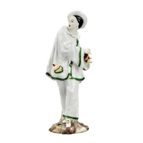 Figurine en porcelaine de Pierrot. Allemagne. Fin du 19ème siècle. - photo 1