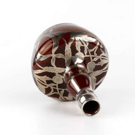 Изящная фарфоровая вазочка в серебряной оплётке, в стиле Модерн. Crown Staffordshire. - фото 5