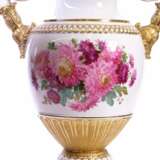 Grand vase en porcelaine - Chrysanthèmes rouges. Meissen. - photo 8