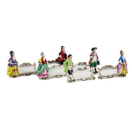 Six porcelain figurines for seating cards for the table. Germany. 20th century. - Foto 2