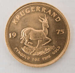 KRÜGERRAND, 1oz, 917/1000 Gold, 33,9 gramm, Südafrika 1975