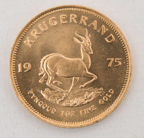 KRÜGERRAND, 1oz, 917/1000 Gold, 33,9 gramm, Südafrika 1975 - фото 1