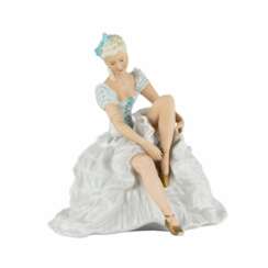 Porcelain figurine. Ballerina. Unterweissbach. Germany. 1950-1960s