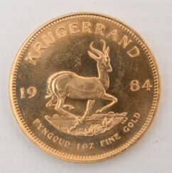 KRÜGERRAND, 1oz, 917/1000 Gold, 33,9 gramm, Südafrika 1984