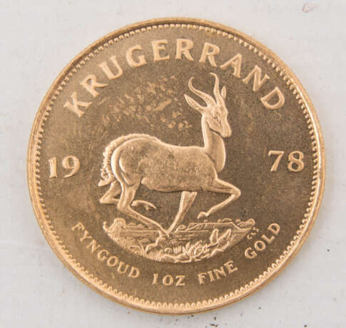 KRÜGERRAND, 1oz, 917/1000 Gold, 33,9 gramm, Südafrika 1978 - photo 1