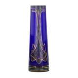 Art Nouveau cobalt conical glass vase. - photo 3