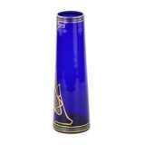 Art Nouveau cobalt conical glass vase. - Foto 4