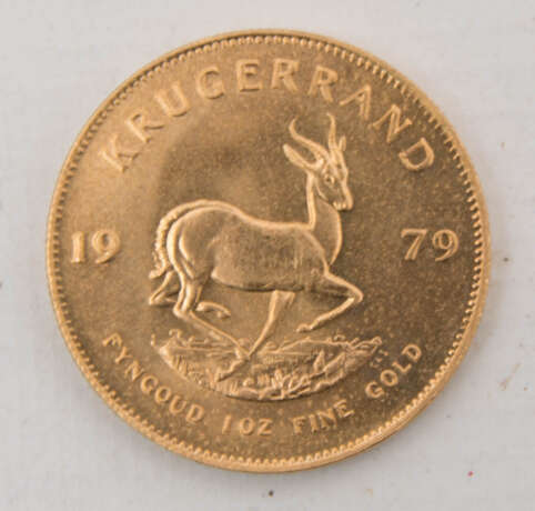 KRÜGERRAND, 1oz, 917/1000 Gold, 33,9 gramm, Südafrika 1979 - фото 1