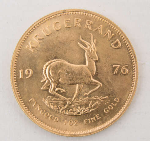 KRÜGERRAND, 1oz, 917/1000 Gold, 33,9 gramm, Südafrika 1976 - photo 1
