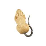 Carved mammoth tusk mouse with diamond tail. - photo 6