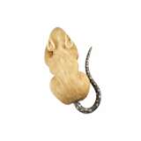 Souris de defense de mammouth sculptee avec queue de diamant. - photo 6