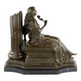 Bronze sculpture Girl with a rose. - Foto 3