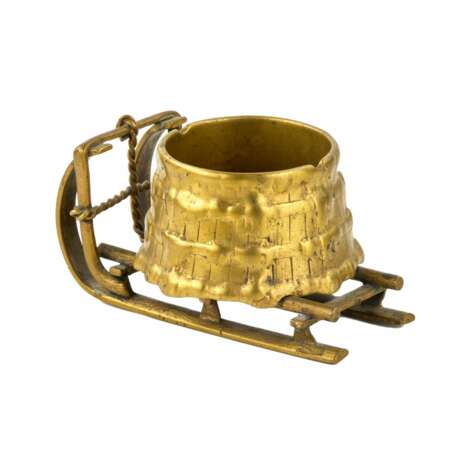 Brass ashtray Water sleigh. Late 19th century - Foto 3