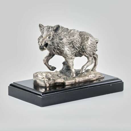 Silver plated figure Boar. - Foto 2