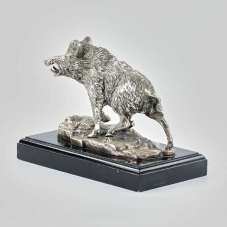 Silver plated figure Boar. - Foto 8