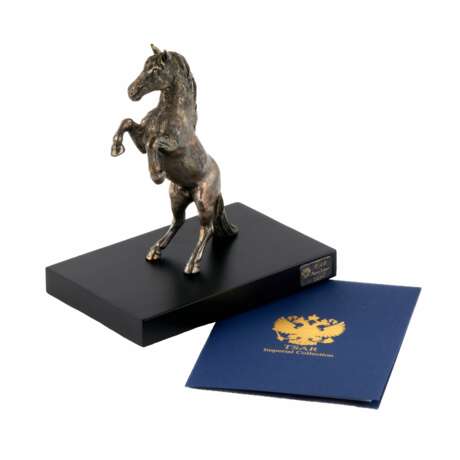 The figure of the rearing horse. Silvering. Tsar imperial collection. - photo 6