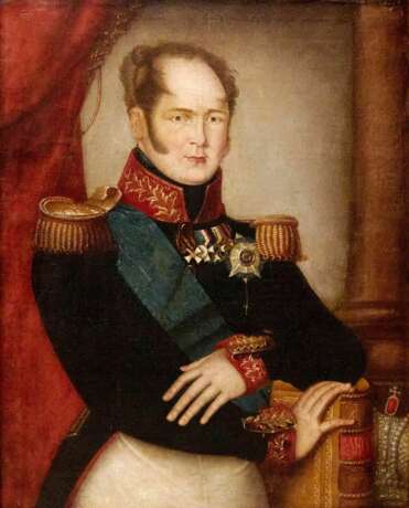 Roman Maksimovich Volkov. Portrait of the Russian Tsar Alexander I, first quarter of the 19th century. - Foto 2