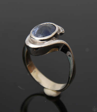 DAMENRING, Aquamarin in Weißgold 14k - Foto 1