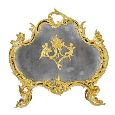 French rococo fireplace screen. 19th century. - Foto 1