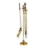 Fine, gilded bronze fireplace set in Louis XV style. 19th century. - Foto 3