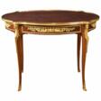Table basse ovale de style Louis XVI, modèle Adam Weisweiler. France 19ème siècle - Marchandises aux enchères