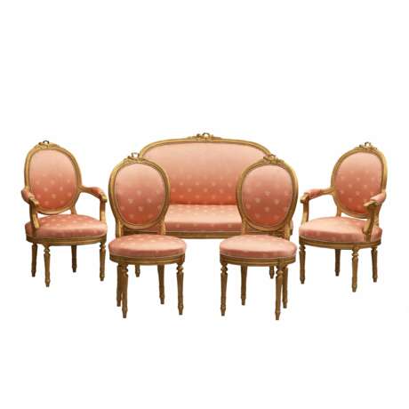 Furniture set of 8 pieces. France at the turn of the 19th century. - Foto 2