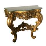 Wooden, gilded console of the 19th century. - photo 2