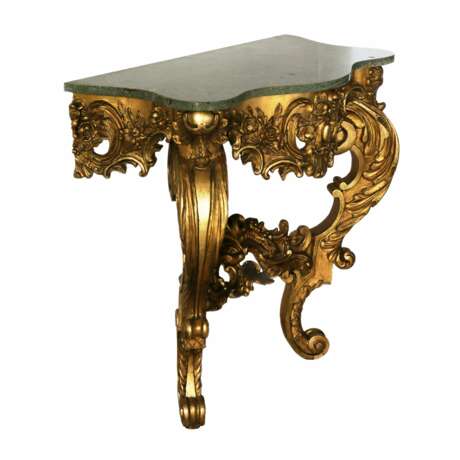 Wooden, gilded console of the 19th century. - photo 3