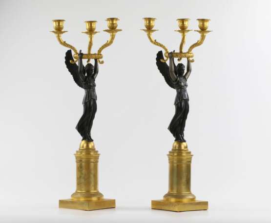 A pair of bronze candlesticks in Empire style - Foto 5