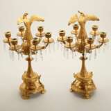Pair of candelabra with figures of birds of paradise. - Foto 3