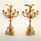 Pair of candelabra with figures of birds of paradise. - Foto 4