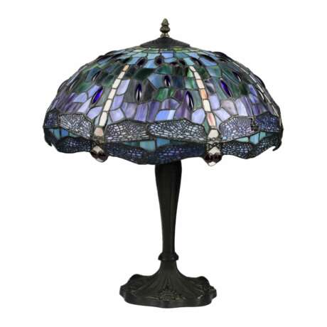 Stained glass lamp in Tiffany style. 20th century. - Foto 2
