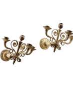 Wall lights. Pair of bronze sconces in the Empire style.