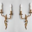 Pair of bronze wall sconces. - Auktionsware